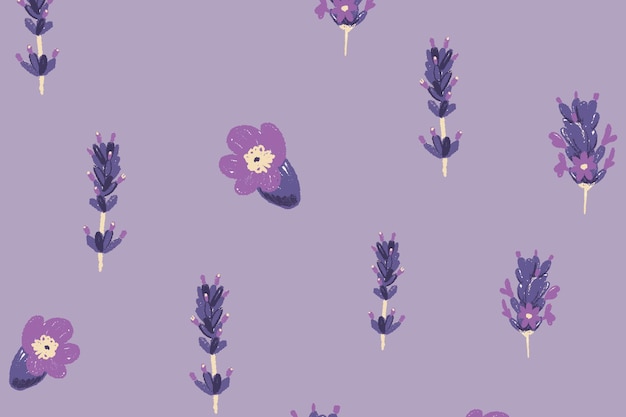 Vector gratuito fondo de patrón floral lavanda púrpura