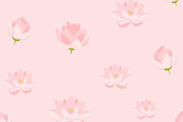 Fondo de patrón floral de loto rosa