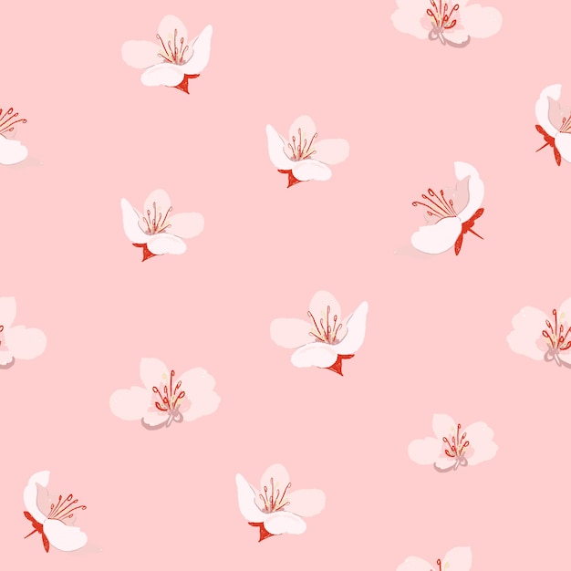 Fondo de patrón floral rosa sakura