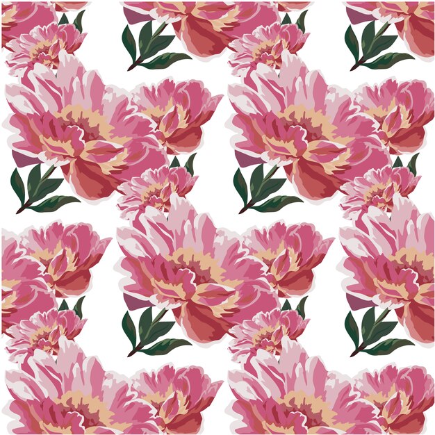 Fondo con patrón de flores en acuarela