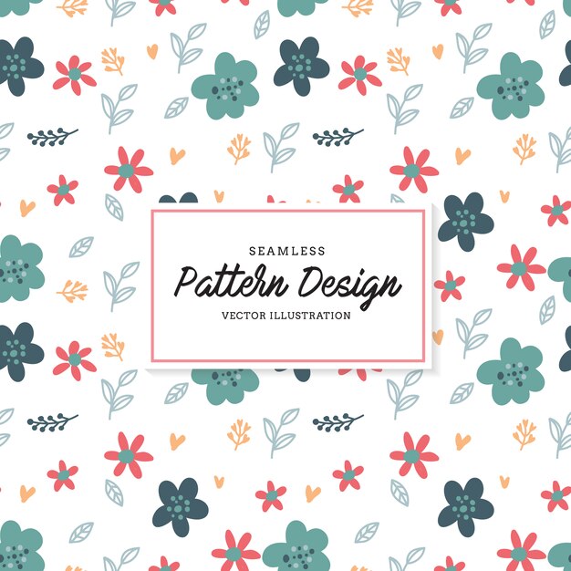 Fondo con patrón de flores azules