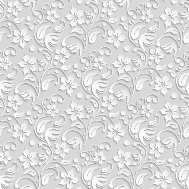 Fondo con patrón de flores blancas