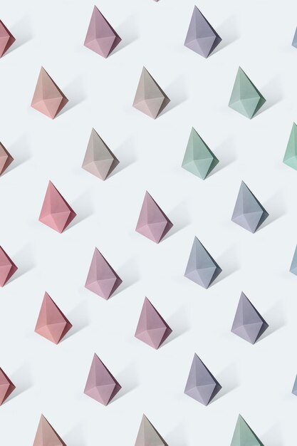Fondo de patrón de forma de diamante de artesanía de papel colorido
