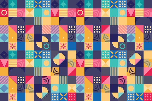 Fondo de patrón geométrico de diseño plano