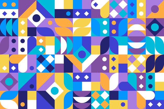 Fondo de patrón geométrico de diseño plano