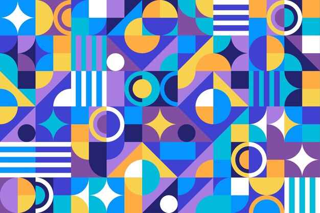 Fondo de patrón geométrico de diseño plano