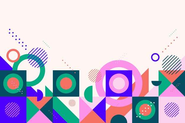 Fondo de patrón geométrico de diseño plano