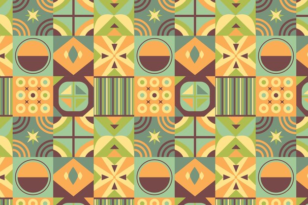 Fondo de patrón geométrico de diseño plano