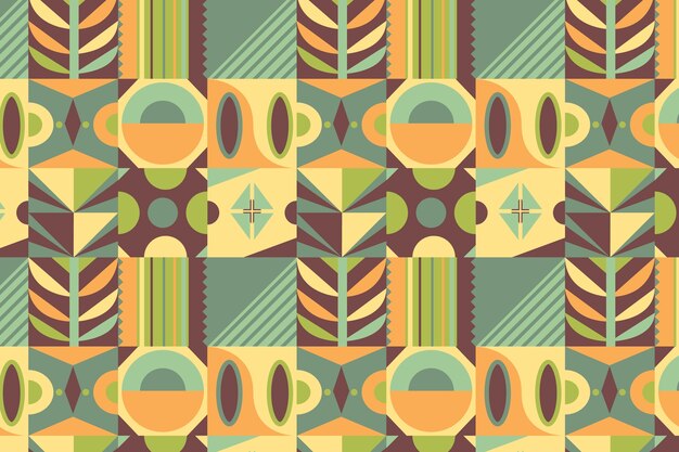 Fondo de patrón geométrico de diseño plano