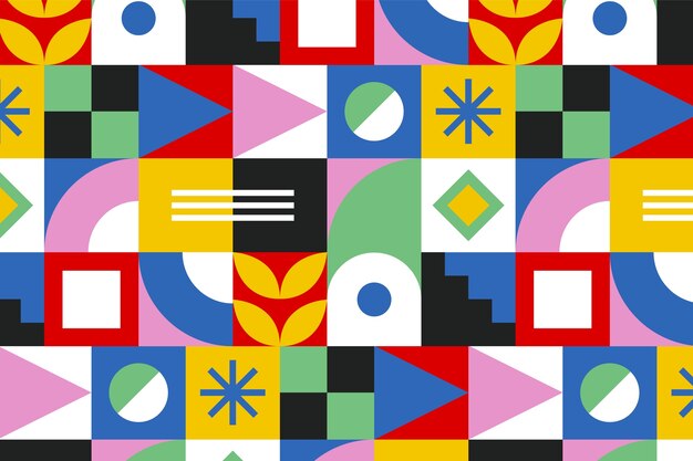 Fondo de patrón geométrico de diseño plano