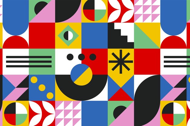 Fondo de patrón geométrico de diseño plano