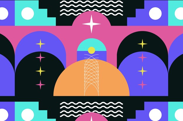 Fondo de patrón geométrico de diseño plano
