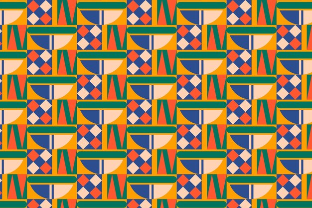 Fondo de patrón geométrico de diseño plano