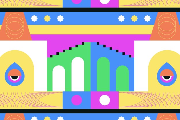 Fondo de patrón geométrico de diseño plano