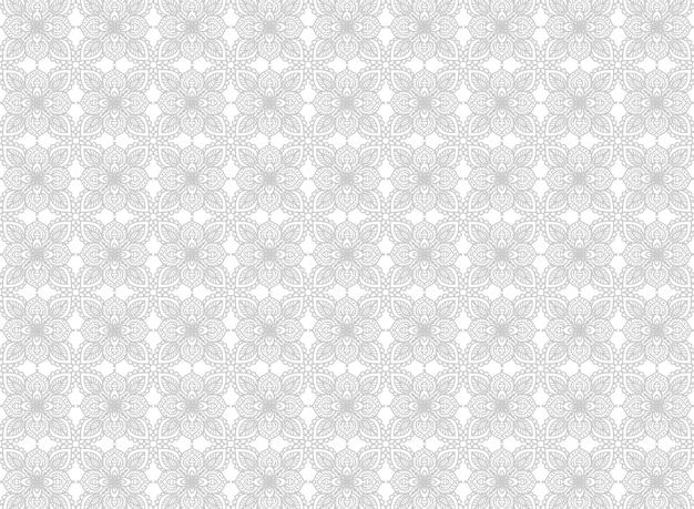 Vector gratuito fondo de patrón gris transparente floral étnico decorativo