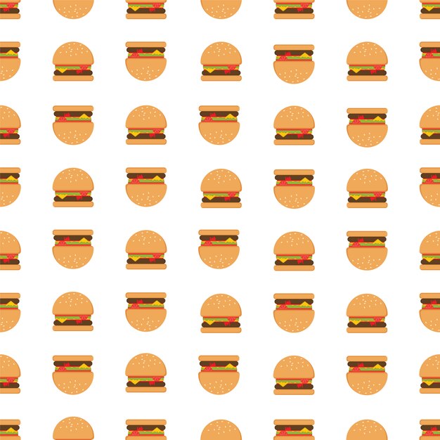 Fondo con patrón de hamburguesas