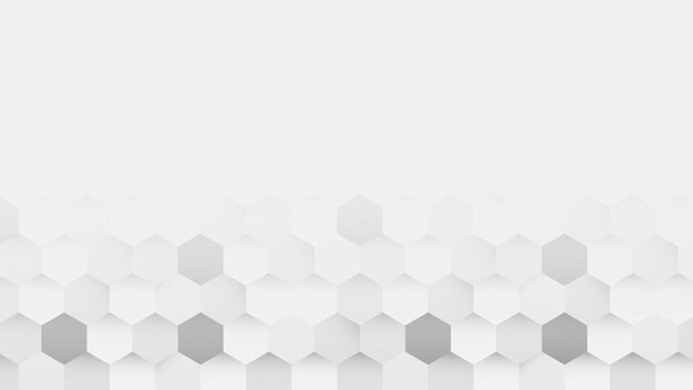 Fondo de patrón hexagonal blanco y gris