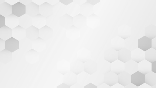 Fondo de patrón hexagonal blanco y gris