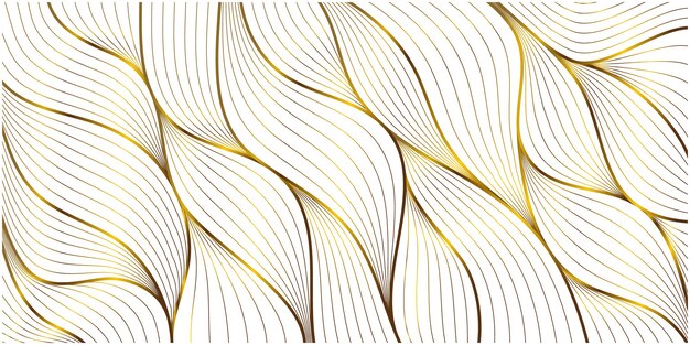 Fondo de patrón de hoja de adorno de oro