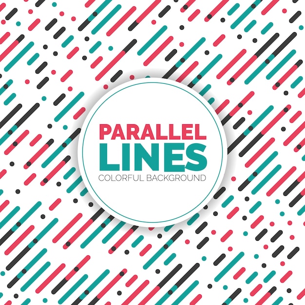 Vector gratuito fondo de patrón de líneas de color superpuestas diagonales paralelas