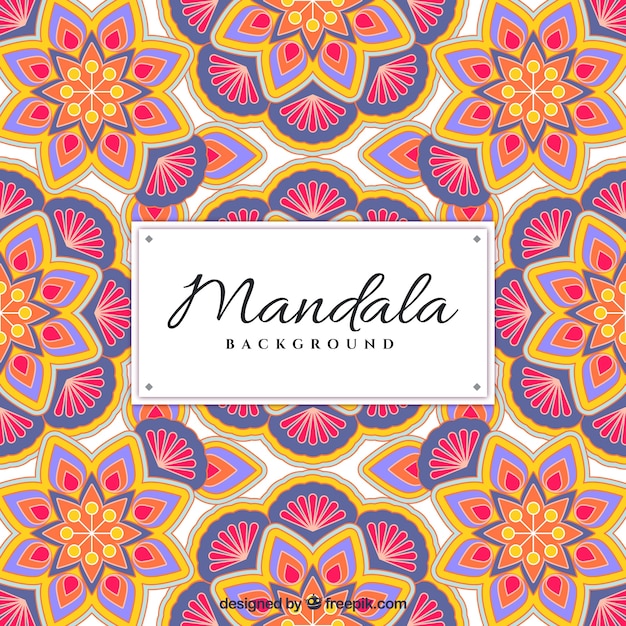 Fondo con patrón de mandala floral