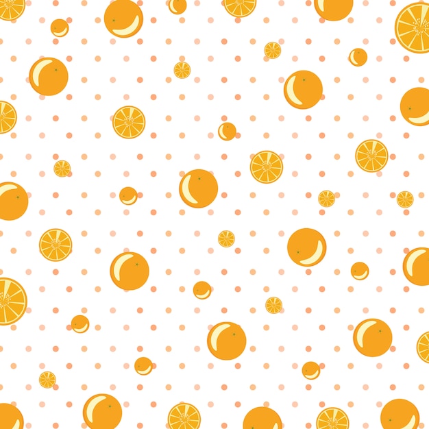 Vector gratuito fondo con patrón de naranjas