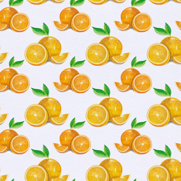 Vector gratuito fondo con patrón de naranjas