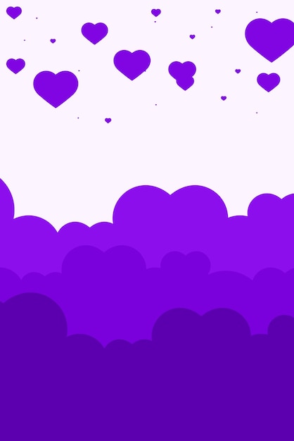 Vector gratuito fondo de patrón de nube de corazón de vector