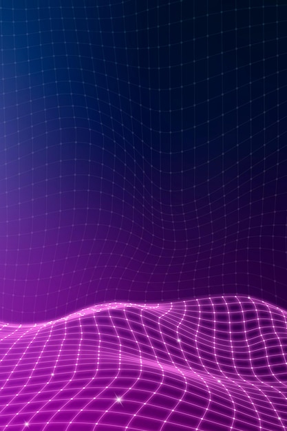 Fondo de patrón de onda abstracta púrpura 3D