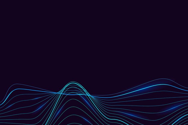 Fondo de patrón de onda sintética de neón verde