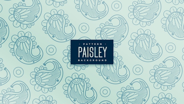 Fondo de patrón de paisley indio clásico vintage