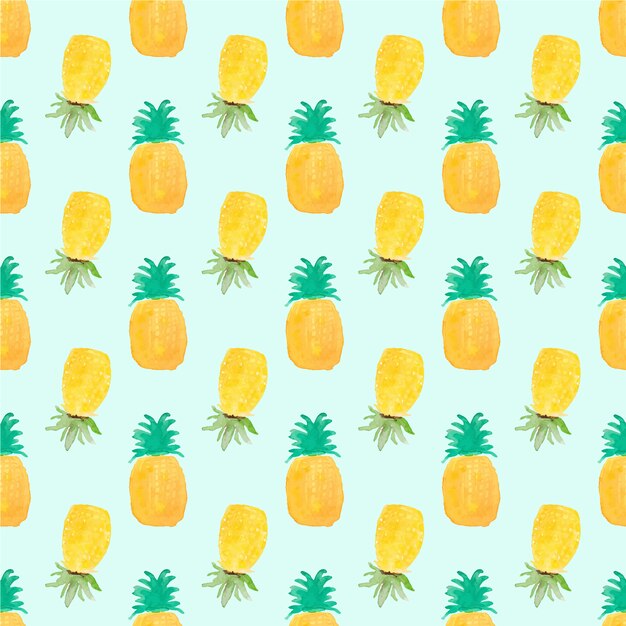 Fondo con patrón de piñas amarillas