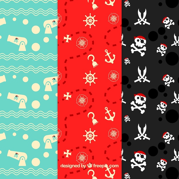 Fondo con patrón de piratas