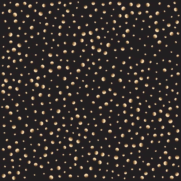 Fondo de patrón de puntos de lunar dorados
