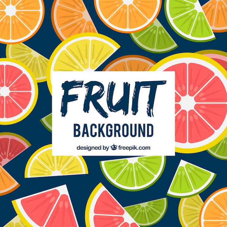 Vector gratuito fondo con patrón de rodajas de fruta
