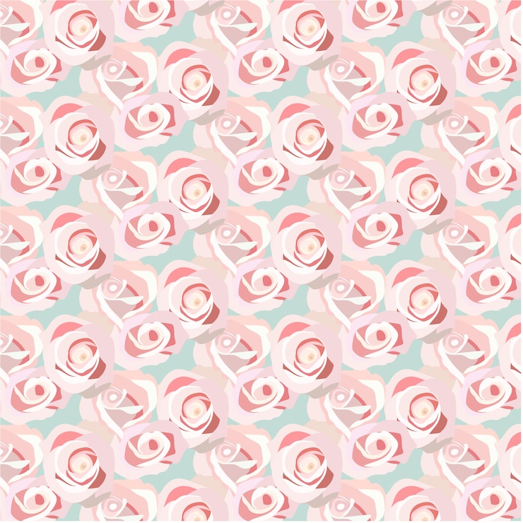 Vector gratuito fondo con patrón de rosas rosas