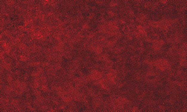 Fondo de patrón de semitono de estilo grunge rojo