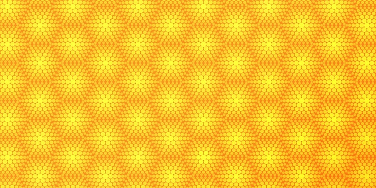 Vector gratuito fondo de patrón de semitono hexagonal amarillo