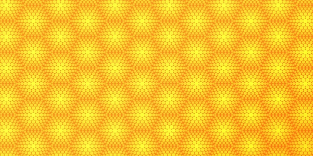 Fondo de patrón de semitono hexagonal amarillo