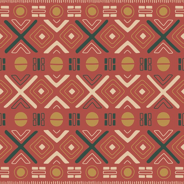 Fondo de patrón tribal, colorido diseño geométrico transparente, vector