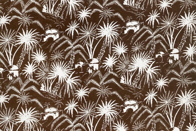 Fondo de patrón de vector de palmera blanca, remezclado de la colección de obras de arte