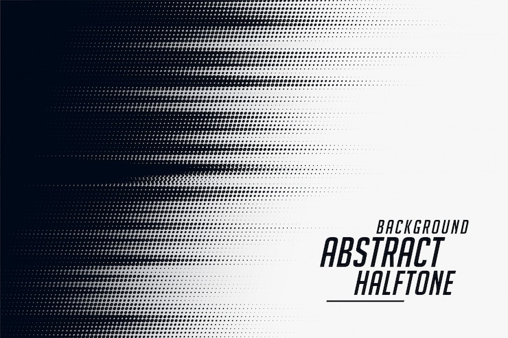 Vector gratuito fondo de patrón de velocidad de medios tonos blanco y negro