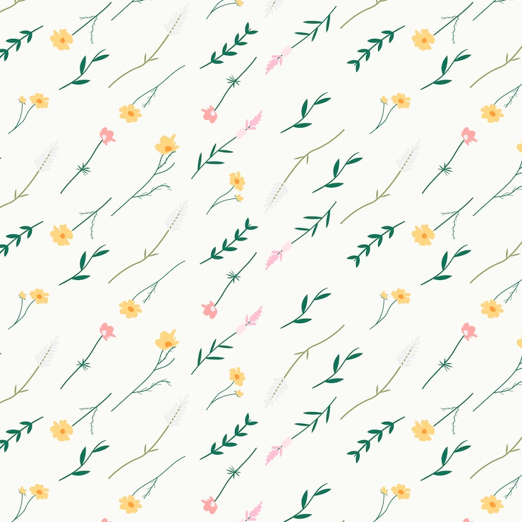 Vector gratuito fondo con patrones florales