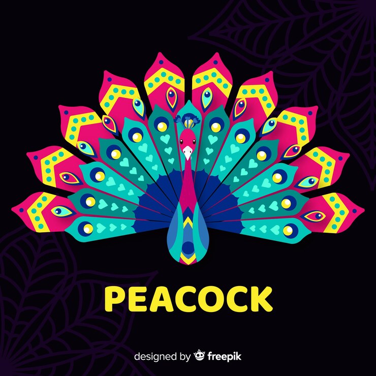 Vector gratuito fondo de pavo real