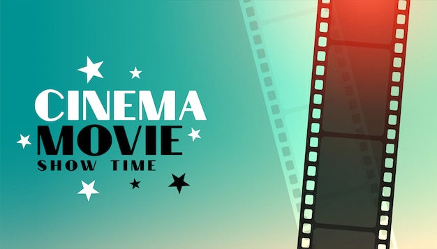 Vector gratuito fondo de película de cine con diseño de tira de película