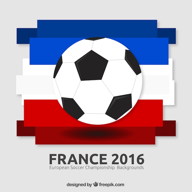 Fondo de pelota con bandera de francia