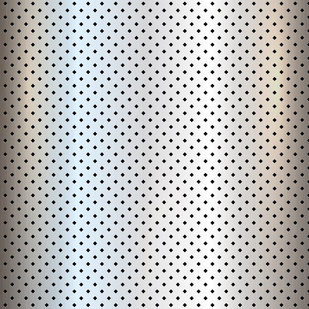 Fondo perforado de textura de metal de plata