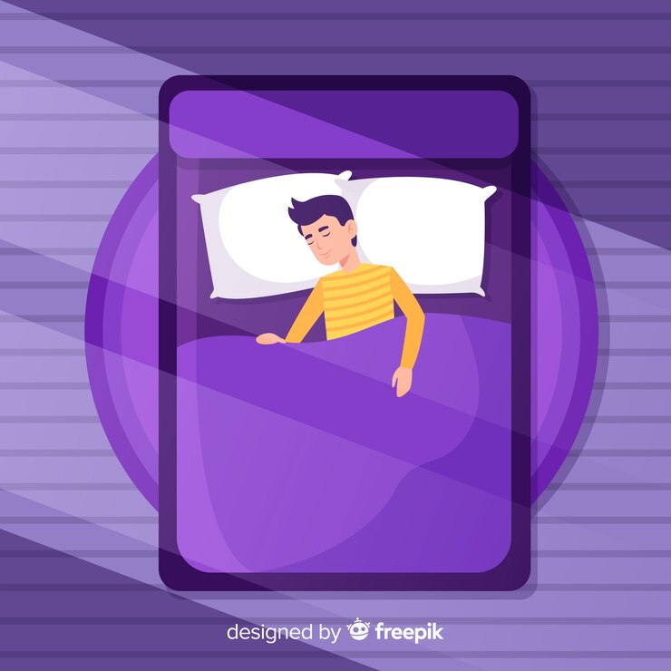 Vector gratuito fondo persona durmiendo en la cama