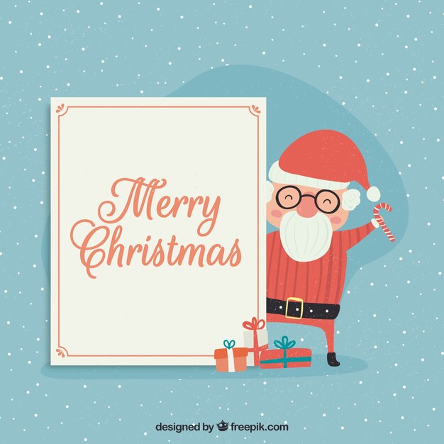 Vector gratuito fondo de personaje navideño con carta