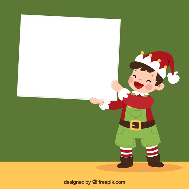 Fondo de personaje navideño con carta